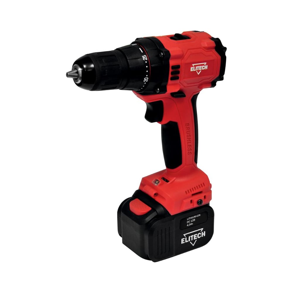 Аккумуляторная дрель-шуруповерт Elitech ДА 12БЛ2 4 А*ч 191606 ...