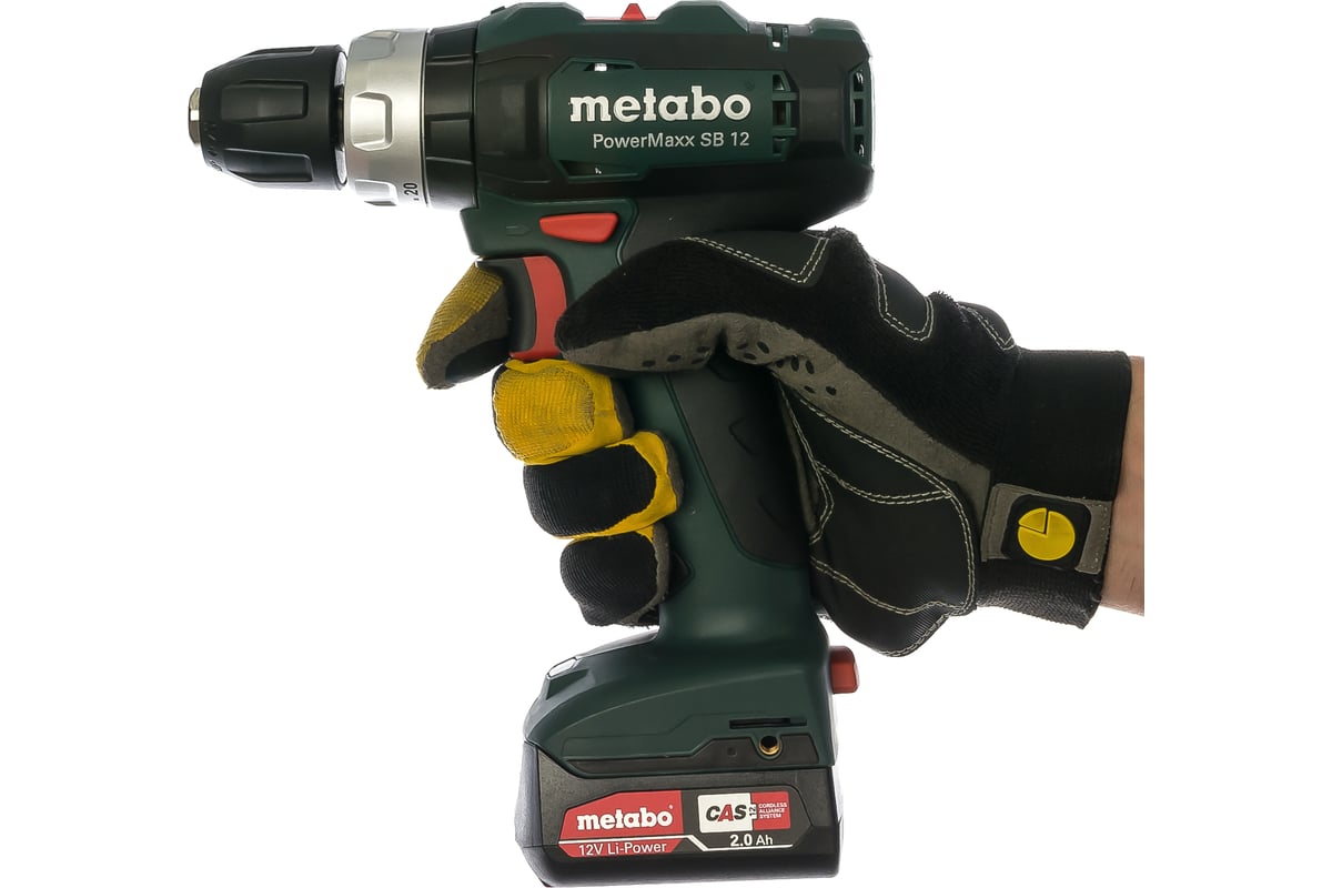 Аккумуляторная ударная дрель-шуруповерт Metabo PowerMaxx SB 12 2х2.0 ...