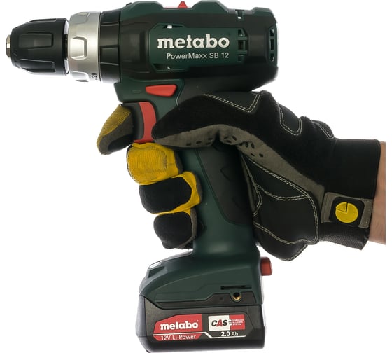 Аккумуляторная ударная дрель-шуруповерт Metabo PowerMaxx SB 12 2х2.0, Li-Ion, кейс 601076500