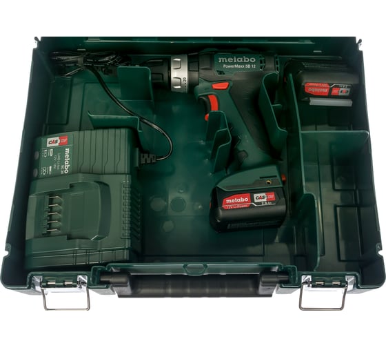 Аккумуляторная ударная дрель-шуруповерт Metabo PowerMaxx SB 12 2х2.0, Li-Ion, кейс 601076500