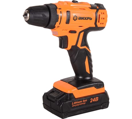 Аккумуляторная дрель-шуруповерт Вихрь ДА-24Л-2к 72/14/18