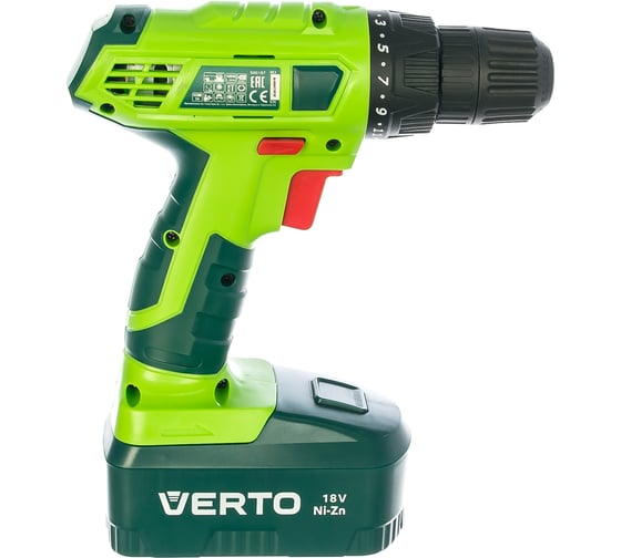 Аккумуляторная дрель-шуруповерт Verto 50G187