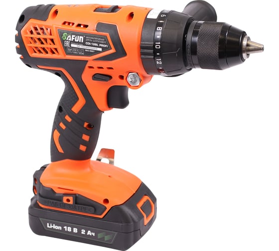 Аккумуляторная дрель-шуруповёрт SAFUN CDI-18BL PROFI 0030307