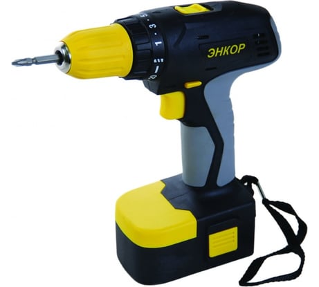 Аккумуляторная дрель-шуруповерт Энкор ДША-2 18ЭР/10М, кейс 1/4 50019