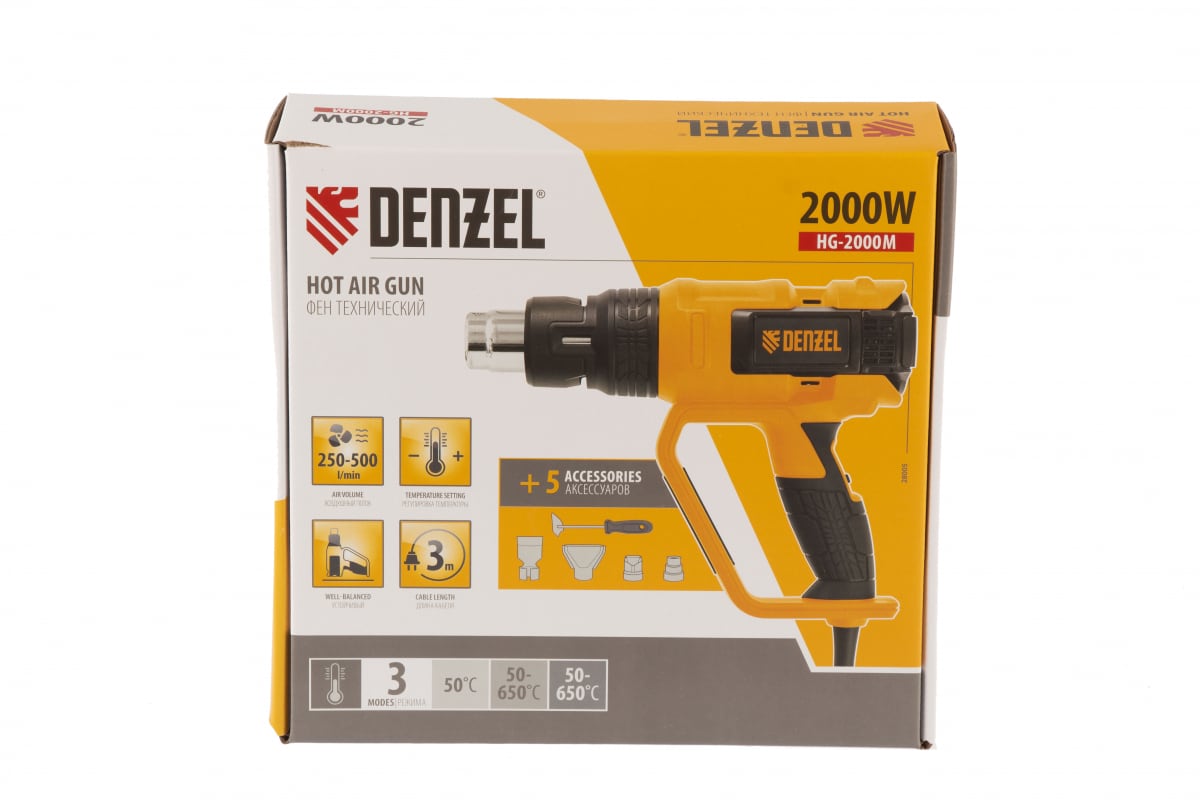 Технический фен DENZEL HG-2000M 28005 - выгодная цена, отзывы .