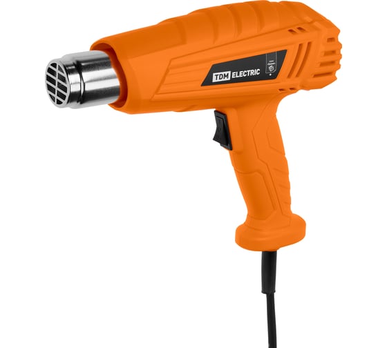 Технический фен TDM ELECTRIC ТФ-03, 2000 Вт, 2 режима, 350/600 C, 300/500 л/мин, Гранит SQ1029-0103