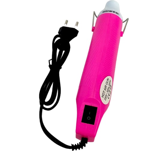 Фен для термоусадки Saros Polymer Мини, розовый 220V 88001