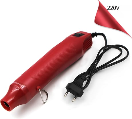 Фен для термоусадки Saros Polymer Мини, красный 220V 88027