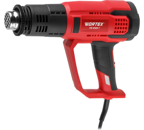Термовоздуходувка WORTEX HG 6124 T в кор. + набор сопл 2000 Вт, 2 режима., 60-600 С 1334742