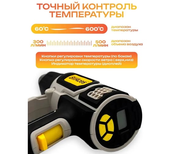 Фен строительный BifAces AHG-2000-D