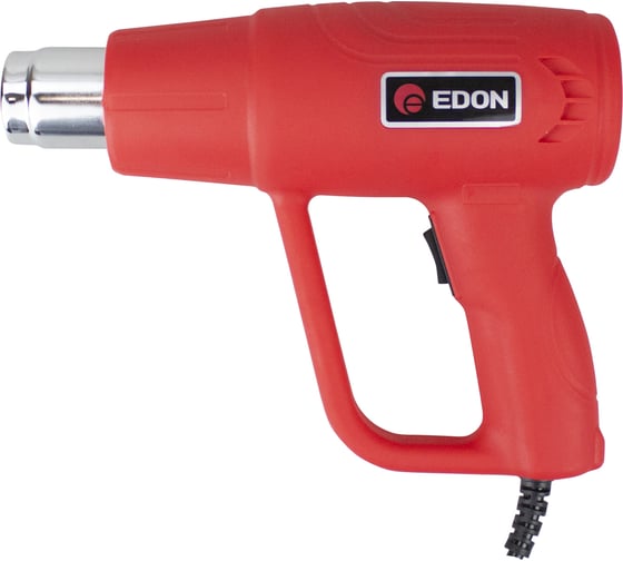 Термопистолет электрический EDON HAG-1900 (1900Вт; 300/520С; 240/420л/мин, 3 насадки) 40522