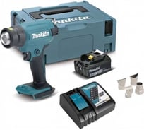 Аккумуляторный тепловой пистолет (фен) Makita LXT 18В, 550 град, кейс MakPac,насадки, 5.0 Ач х 1, з/у DHG180RT1J