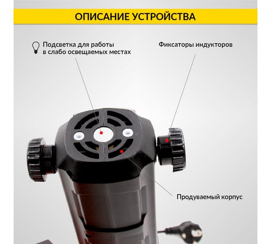 Индукционный беcпламенный нагреватель iCartool нагрев до 800⁰С, 1 кВт, 5 шт насадок IC-190
