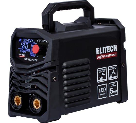 Инверторный сварочный аппарат Elitech HD WM 180 Pulse 204465