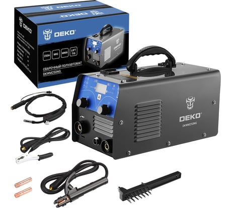 Сварочный полуавтомат DEKO DKWM250NG, MIG без газа/MMA/TIG LIFT, 250А 051-4696