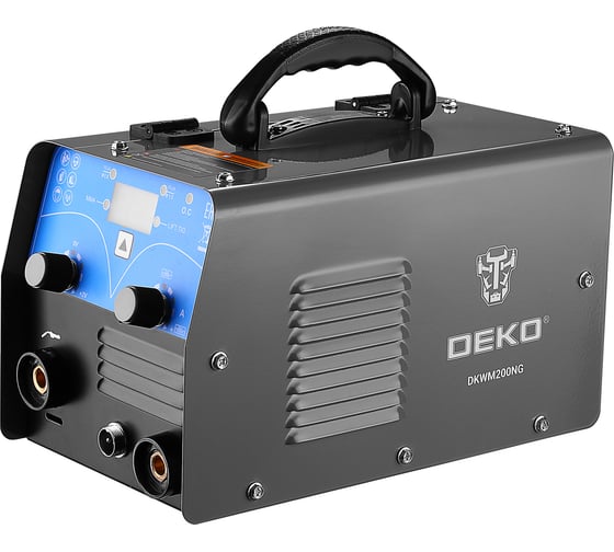 Сварочный полуавтомат DEKO DKWM200NG, MIG без газа/MMA/TIG LIFT, 200А + проволока 0.5 кг 051-4695