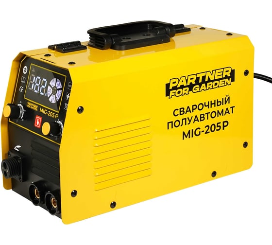 Сварочный аппарат PARTNER FOR GARDEN mig 205 P инверторный полуавтомат для сварки 205 а, еврорукав, 5 в 1 ШК 5471