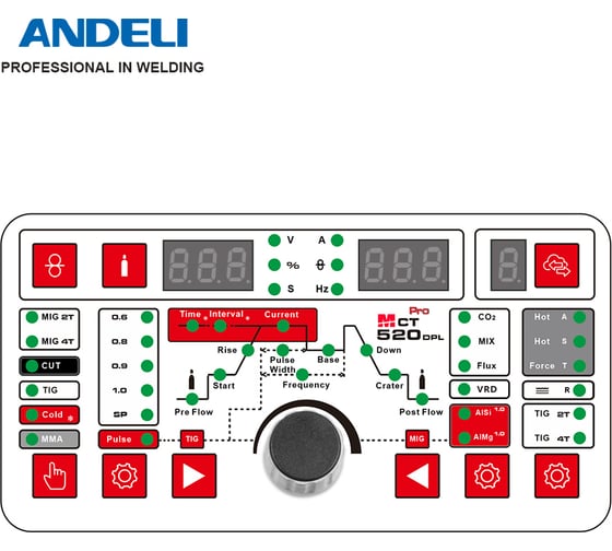 Сварочный аппарат ANDELI mct-520 dpl pro 6 в 1 ADL20-603