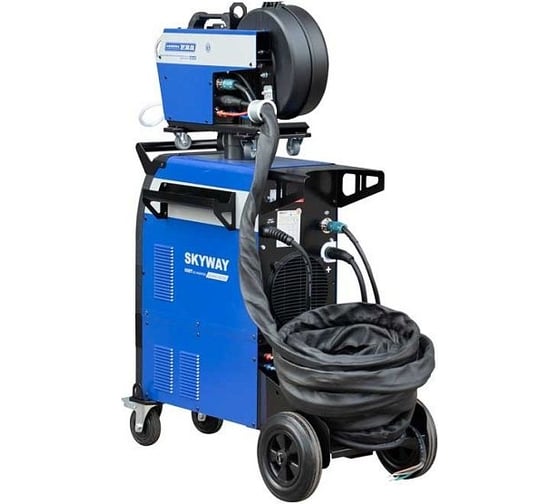 Сварочный полуавтомат Aurora SKYWAY 550 SYNERGIC (2 LCD) + выносной подающий, 10 м, водяное охлаждение 36182
