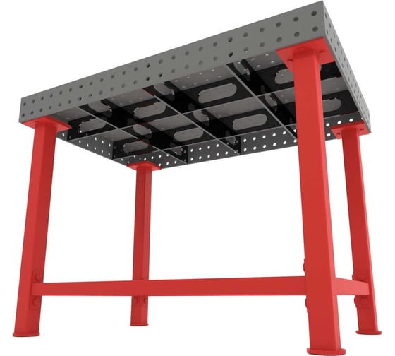 Сварочный стол Flamet 1000x1500 Start 6 мм, подстолье с перемычками PBK-1000x1500-6