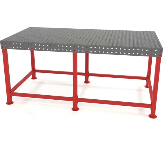 Сварочный стол Flamet 1000x2000, Profi 10 мм, подстолье с перемычками PBK-1000x2000-10 1