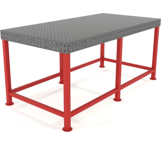 Сварочный стол Flamet 1000x2000, Profi 10 мм, подстолье с перемычками PBK-1000x2000-10