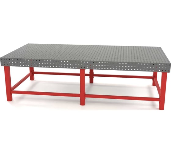 Сварочный стол Flamet 1450x2500, Profi 10 мм, подстолье с перемычками PBK-1450x2500-10