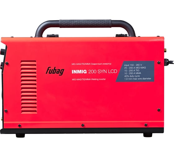 Сварочный полуавтомат инвертор FUBAG INMIG 200 SYN LCD_new display 31590, + горелка FB 250 3 m FB 250 Ergo 3m 38443 31590.1