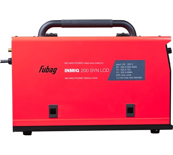 Сварочный полуавтомат инвертор FUBAG INMIG 200 SYN LCD_new display 31590, + горелка FB 250 3 m FB 250 Ergo 3m 38443 31590.1