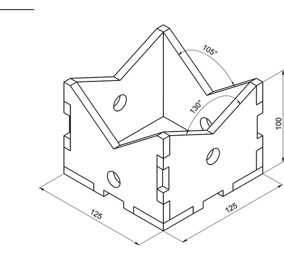 Держатель для труб Keepler-Stan 125x125 УФ-19011