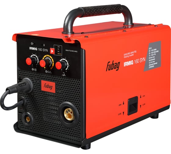 Сварочный полуавтомат FUBAG IRMIG 160 SYN с горелкой 150А в комплекте 8641808, + Маска сварщика Хамелеон IR 9-13N S 38072, + Сварочные краги на подкладке красные FWGN 10R 641180 8641808.4 1