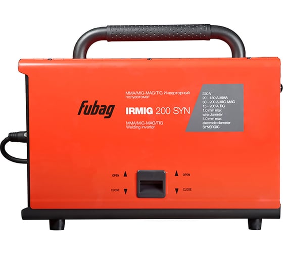 Сварочный полуавтомат FUBAG IRMIG 208 SYN PLUS 31447, + Маска сварщика Хамелеон IR 9-13N S 38072, + Сварочные краги на подкладке красные FWGN 10R 641180 31447.4