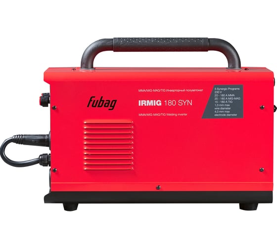 Сварочный полуавтомат FUBAG IRMIG 180 SYN с горелкой 250А в комплекте 8641809, + Маска сварщика Хамелеон IR 9-13N S 38072, + Сварочные краги на подкладке красные FWGN 10R 641180 8641809.4