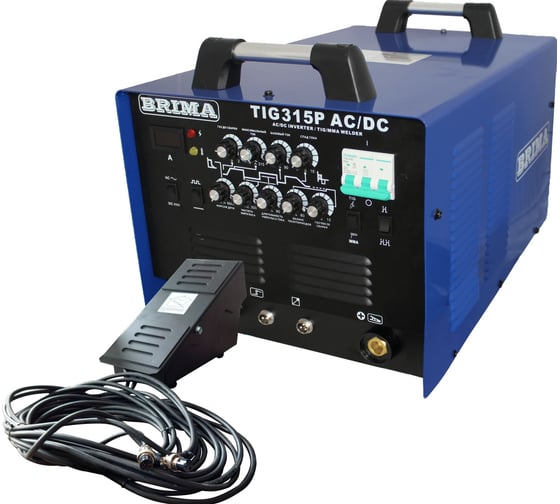 Инверторная установка Brima TIG 315P AC/DC педаль в комплекте НП000001521