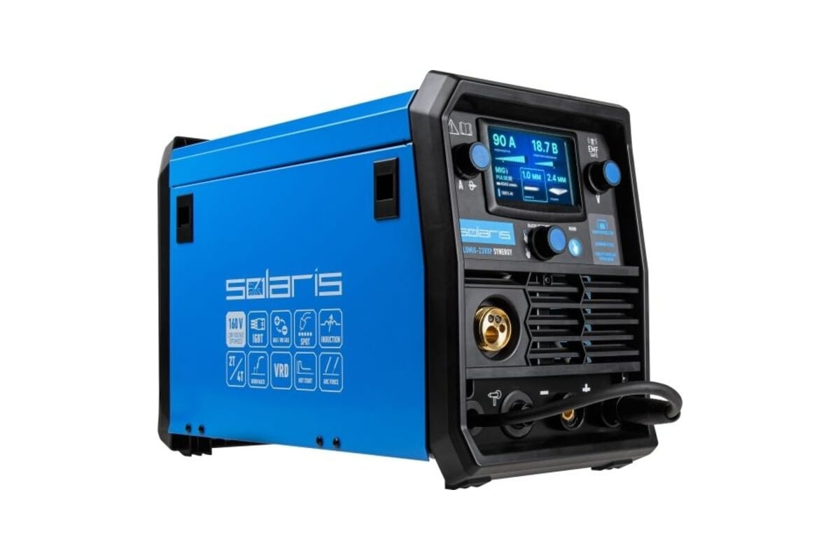 Сварочный полуавтомат SOLARIS ALUMIG-230DP SYNERGY SL1539-2 - низкая цена,  характеристики, отзывы