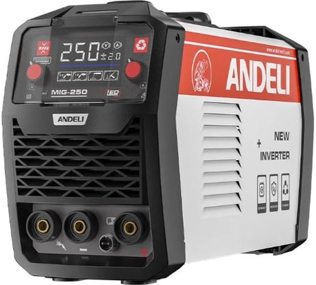 Сварочный аппарат ANDELI MIG-250А LED ( методы MIG, FCAW, MMA, TIG) артикул ADL20-702