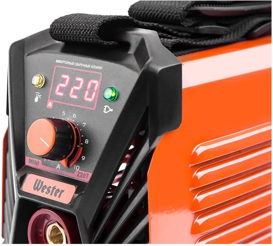 Сварочный инвертор WESTER MINI 220T 30-220A 155В ПВ60% 1.6-5.0мм 439133
