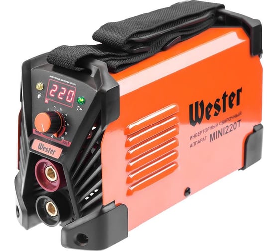Сварочный инвертор WESTER MINI 220T 30-220A 155В ПВ60% 1.6-5.0мм 439133 1
