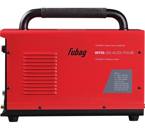 Сварочный инвертор FUBAG IRTIG 200 AC/DC PULSE, горелка FB TIG 26 5P 4m Up&Down, 38459, 31564.1