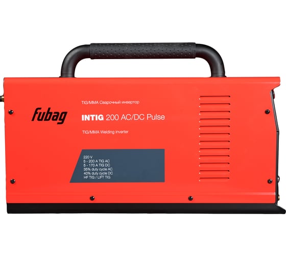 Сварочный инвертор FUBAG INTIG 200 AC/DC PULSE, горелка FB TIG 26 5P 4m, 38459 , НАКС, 31412.1Н