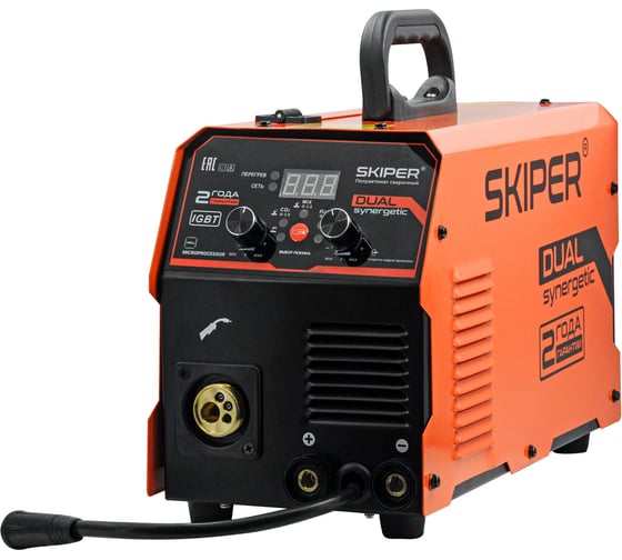 Полуавтомат сварочный SKIPER MIG/MMA-260D-15 260А, процессор, MIG/MAG/MMA/TIG, еврорук 3 00-00023964