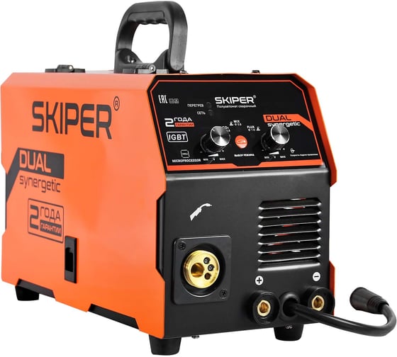 Полуавтомат сварочный SKIPER MIG/MAG-250D-12 250А, микропроцессор, MIG/MAG, еврорукав 3м 00-00023957