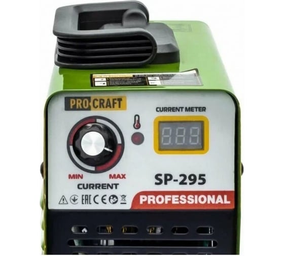 Сварочный аппарат инверторный PROCRAFT 5кВт, 20-250А, ММА/LIFT-TIG SP-295 BMC