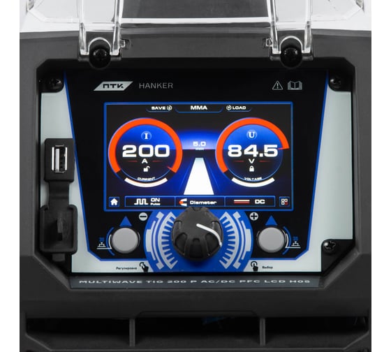Аппарат аргонодуговой сварки ПТК HANKER MULTIWAVE TIG 200 P AC/DC PFC LCD H05 00000042967