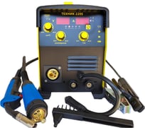 Полуавтомат ТД Техник П-220S ПРОФ, 200А 80%ПН ММА+СО2 цифр. табло, евро, горелка, масса ,кабель, электрододержатель 13
