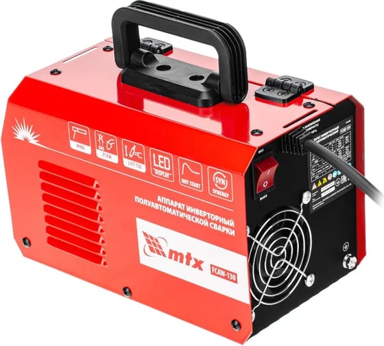Аппарат инверторный полуавтомат. cварки MTX FCAW-130, 130 А, ПВ 60 94300