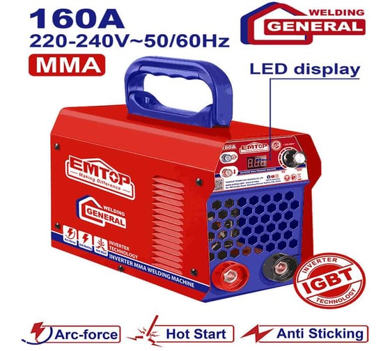 Инверторный сварочный аппарат EMTOP MMA EWDEM16501