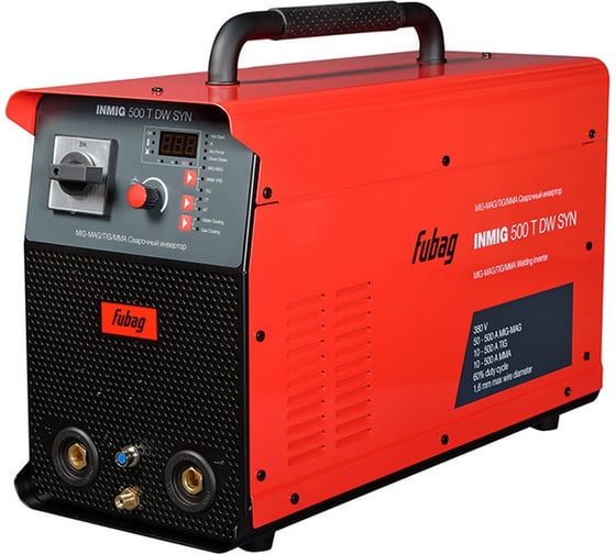 Cварочный полуавтомат FUBAG INMIG 500T DW SYN (31406) + Пподающий механизм DRIVE INMIG DW SYN для арт. 31406 (41104) + шланг-пакет 5 метров 70мм2 14 pol с жидкостным охлаждением 31406.5