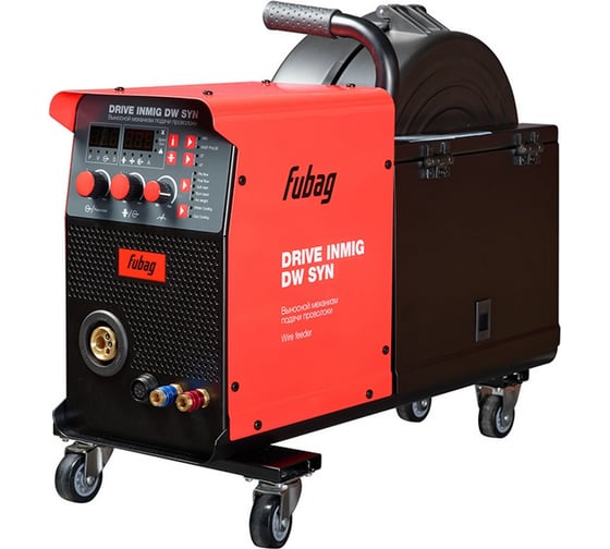 Cварочный полуавтомат FUBAG INMIG 500T DW SYN (31406) + Пподающий механизм DRIVE INMIG DW SYN для арт. 31406 (41104) + шланг-пакет 5 метров 70мм2 14 pol с жидкостным охлаждением 31406.5