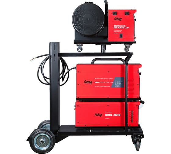 Сварочный полуавтомат FUBAG XMIG 500T DW PULSE (31399) + подающий механизм DRIVE XMIG DW PULSE (31400) + горелка FB 550W 3m(31652) + блок жидкостного охлаждения Cool XMI 31399.2
